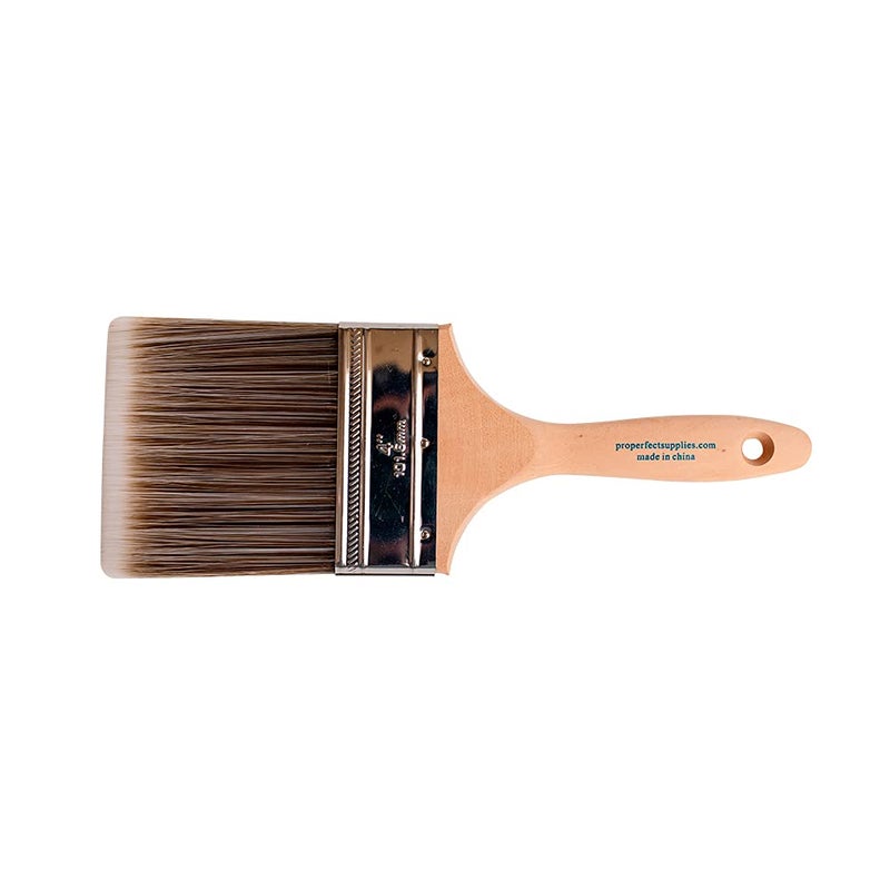 Pro-Grade 12PK 4 inch Flat BrushPremium Wall/Trim House Paint Brush Set Great for Professional Painter and Home Owners Painting Brushes for Cabinet Decks Fences Interior Exterior & Commercial Paintbrush. - Image 2